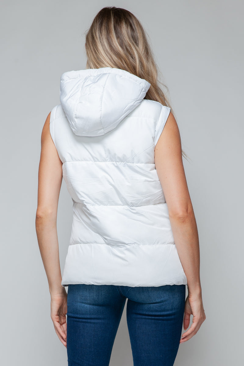 Snobbish Snap and Zip Closure Hooded Vest - Brittney MADE
