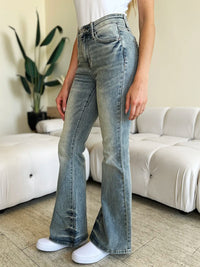 Judy Blue Full Size Mid Rise Flare Jeans - Brittney MADE
