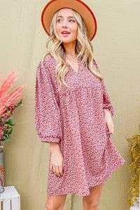 And The Why Leopard Print Baby Doll Mini Dress - Brittney MADE
