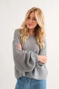 And The Why Sequined Light Weight Pullover Sweater - Brittney MADE
