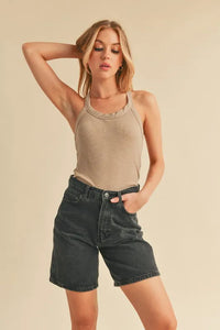 Aemi + Co Scoop Neck Ribbed Tank - Brittney MADE