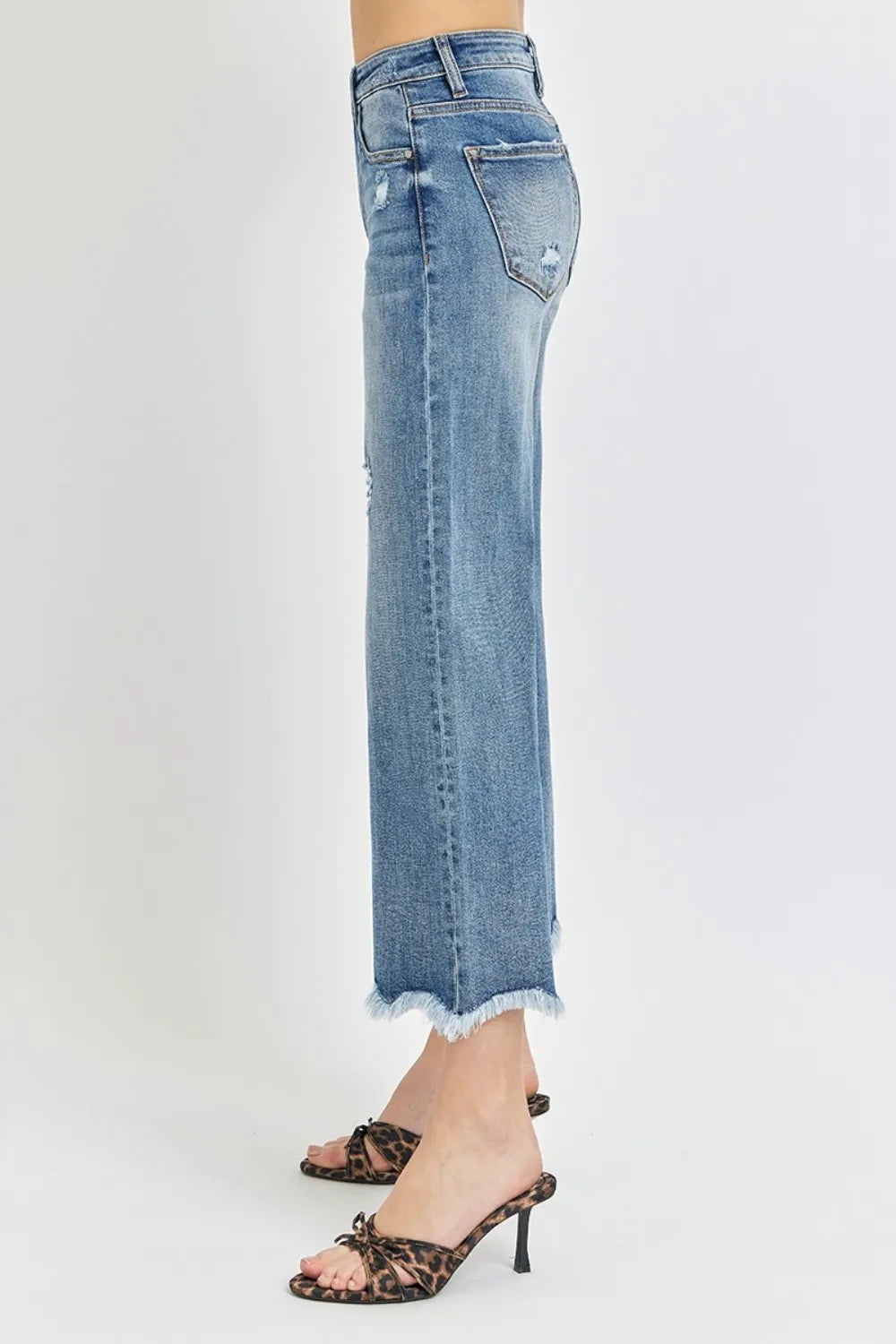 Risen High Rise Cropped Flare Jeans - Brittney MADE