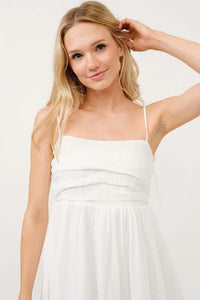 And The Why Ruched Front Smocked Back Babydoll Mini Dress - Brittney MADE