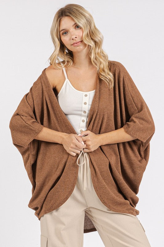 Mittoshop Open Front Batwing Sleeve Cardigan - Brittney MADE