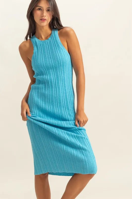HYFVE Round Neck Bodycon Ribbed Knit Dress - Brittney MADE