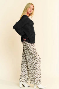 Davi & Dani Star Front Crochet Drop Shoulder Knit Top - Brittney MADE