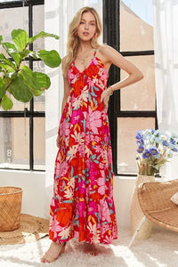 ADORA Floral Tiered Maxi Cami Dress - Brittney MADE