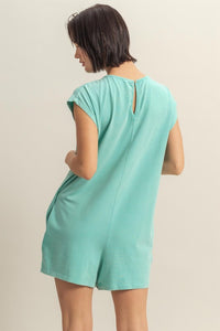HYFVE Round Neck Cap Sleeve Relaxed Fit Breezy Romper - Brittney MADE