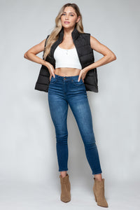Snobbish Zip Up Turtleneck Vest with Pockets - Brittney MADE
