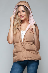 Snobbish Snap and Zip Closure Hooded Vest - Brittney MADE