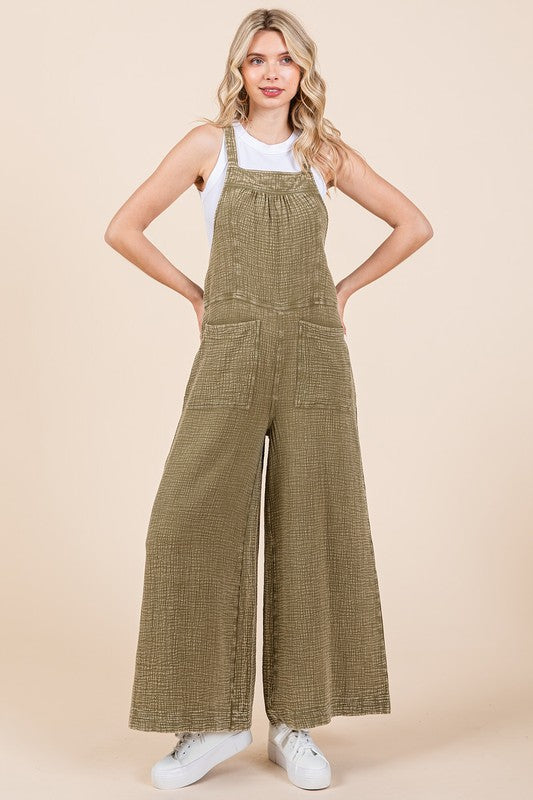 Mittoshop Textured Wide Leg Overalls - Brittney MADE