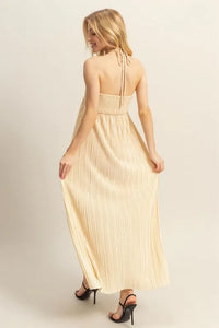HYFVE Knotted Detail Halter Neck Flowy Maxi Dress - Brittney MADE