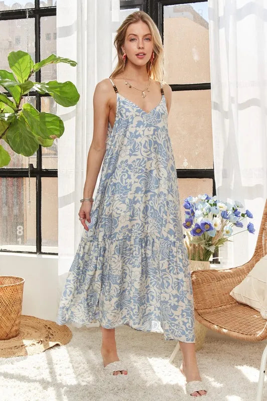 ADORA Dress with Bead Detail On Shoulder - Brittney MADE