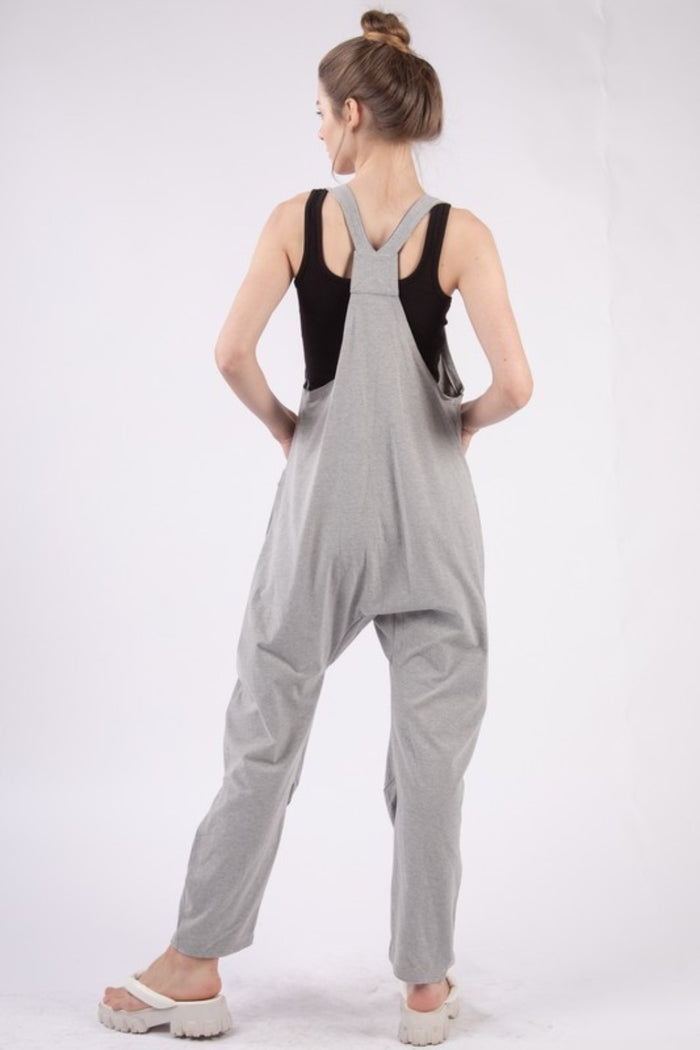 VERY J  Plunge Sleeveless Jumpsuit with Pockets - Brittney MADE