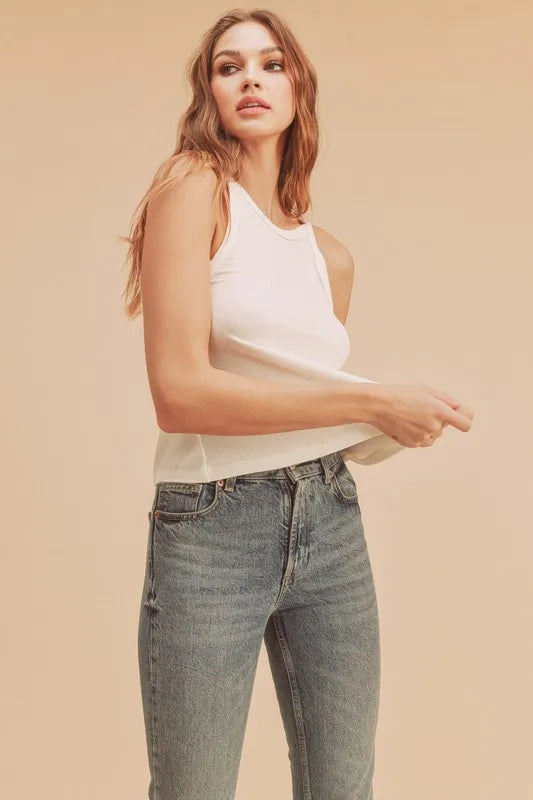 Aemi + Co Lightweight Ribbed Tank - Brittney MADE