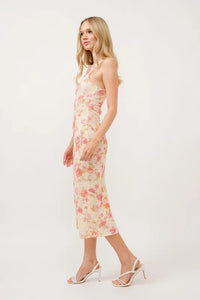 And The Why Floral Fishnet Bodycon Midi Dress - Brittney MADE