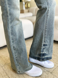 Judy Blue Full Size Mid Rise Flare Jeans - Brittney MADE