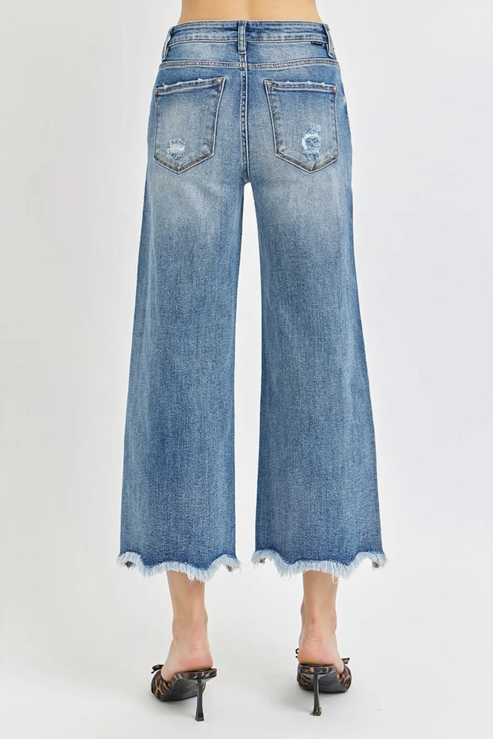 Risen High Rise Cropped Flare Jeans - Brittney MADE