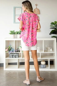 Heimish Full Size Animal print V-Neck Short Sleeve T-Shirt Plus Size - Brittney MADE