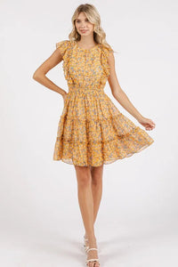 Mittoshop Ditsy Floral Print Ruffle Chiffon Mini Dress - Brittney MADE