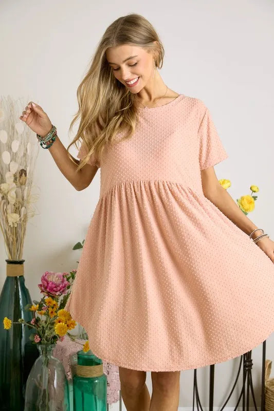ADORA Swiss Dot Babydoll Dress - Brittney MADE
