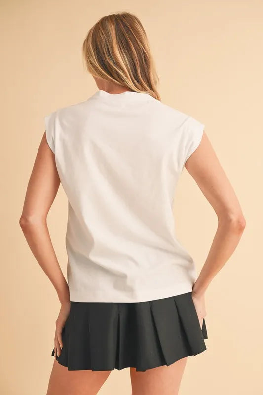 Aemi+Co Solid Color Round Neck Tank - Brittney MADE