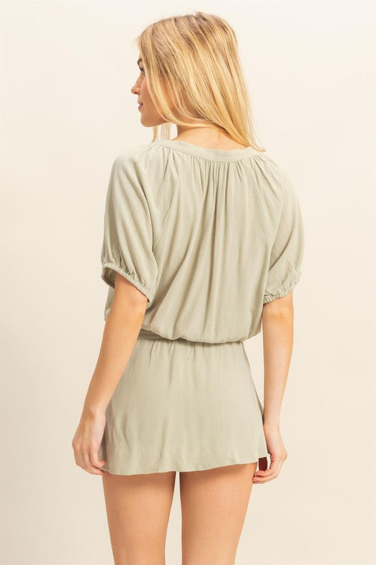 HYFVE Drawstring Hem Short Sleeve Top and Skort Set - Brittney MADE