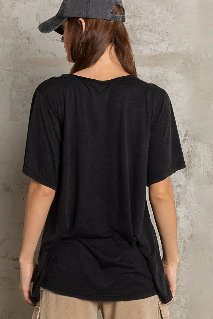 POL V-Neck Short Sleeve T-Shirt - Brittney MADE