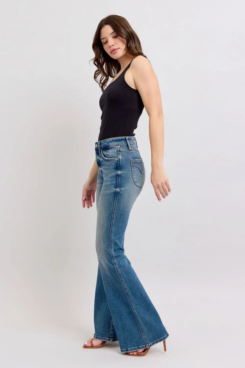 Judy Blue MR Tummy Control Vintage Wash Jeans - Brittney MADE
