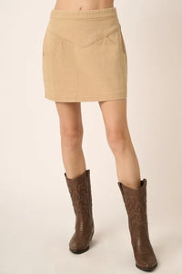Mittoshop Zipper Back Twill Mini Skirt - Brittney MADE