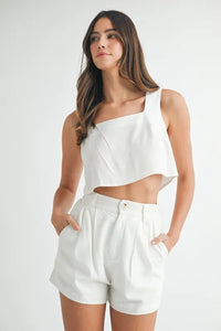 MABLE Sleeveless Crop Top and Shorts Set - Brittney MADE