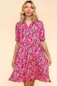 Haptics Johnny Collar Babydoll Dress with Side Pockets - Brittney MADE