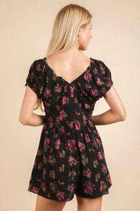 VERY J Floral Printed Ruffle Romper - Brittney MADE