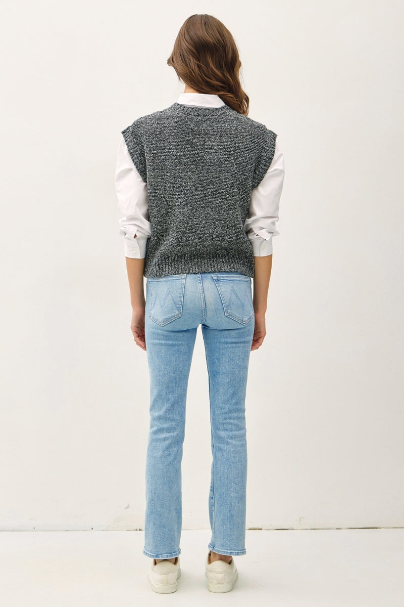 Be Cool Cable Knit V-Neck Sweater Vest - Brittney MADE