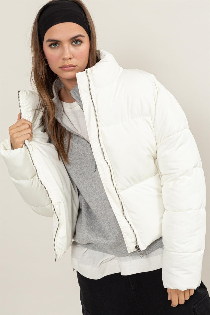 HYFVE Quilted Back Drawstring Puffer Jacket - Brittney MADE