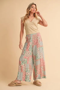 Aemi+Co Printed Wide Leg Pants - Brittney MADE