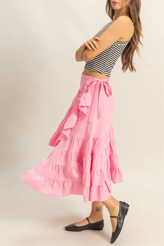 HYFVE Ruffled Tiered High Waist Skirt - Brittney MADE
