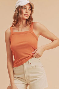 Aemi + Co Square Neck Wide Strap Tank - Brittney MADE
