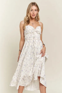 ADORA Smocked Floral Sweetheart Neck Cami Dress - Brittney MADE