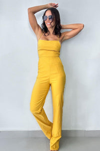 Doreli Group Backless Tied Spaghetti Strap Sleeveless Jumpsuit - Brittney MADE
