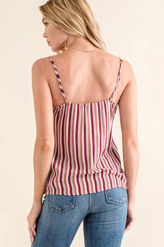 And The Why Stripe Print with Lace Cami - Brittney MADE