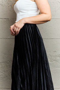 Ninexis Accordion Pleated Flowy Midi Skirt - Brittney MADE