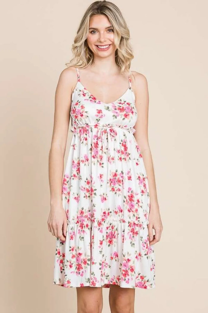 Culture Code Full Size Floral Frill Cami Dress - Brittney MADE