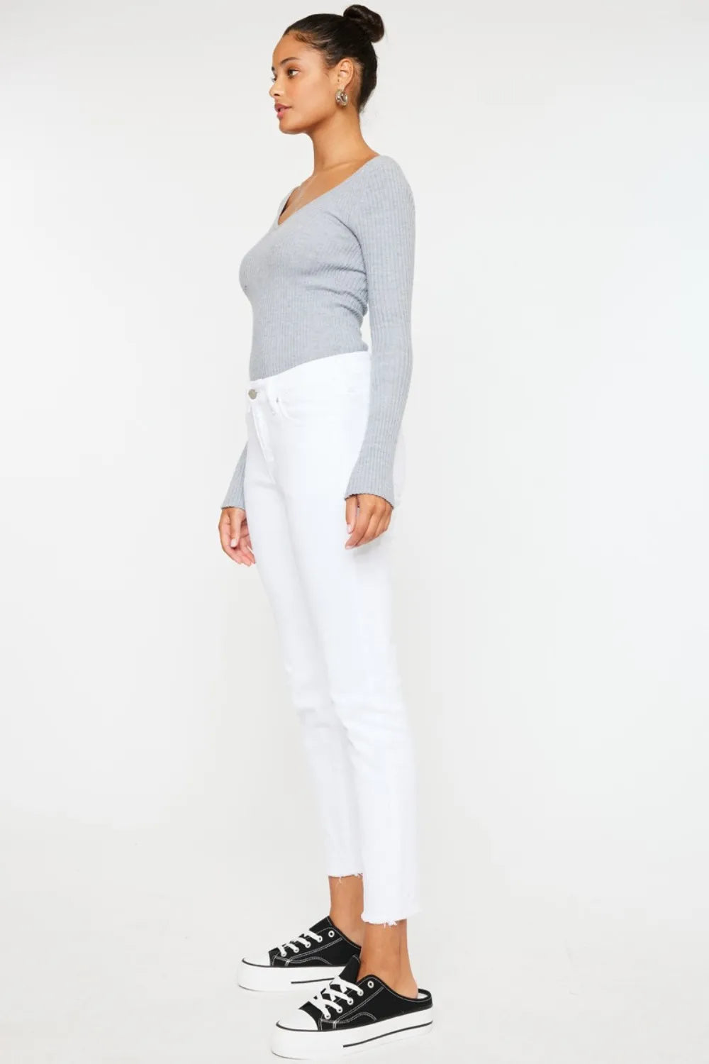 Kancan Mid Rise Ankle Skinny Jeans - Brittney MADE