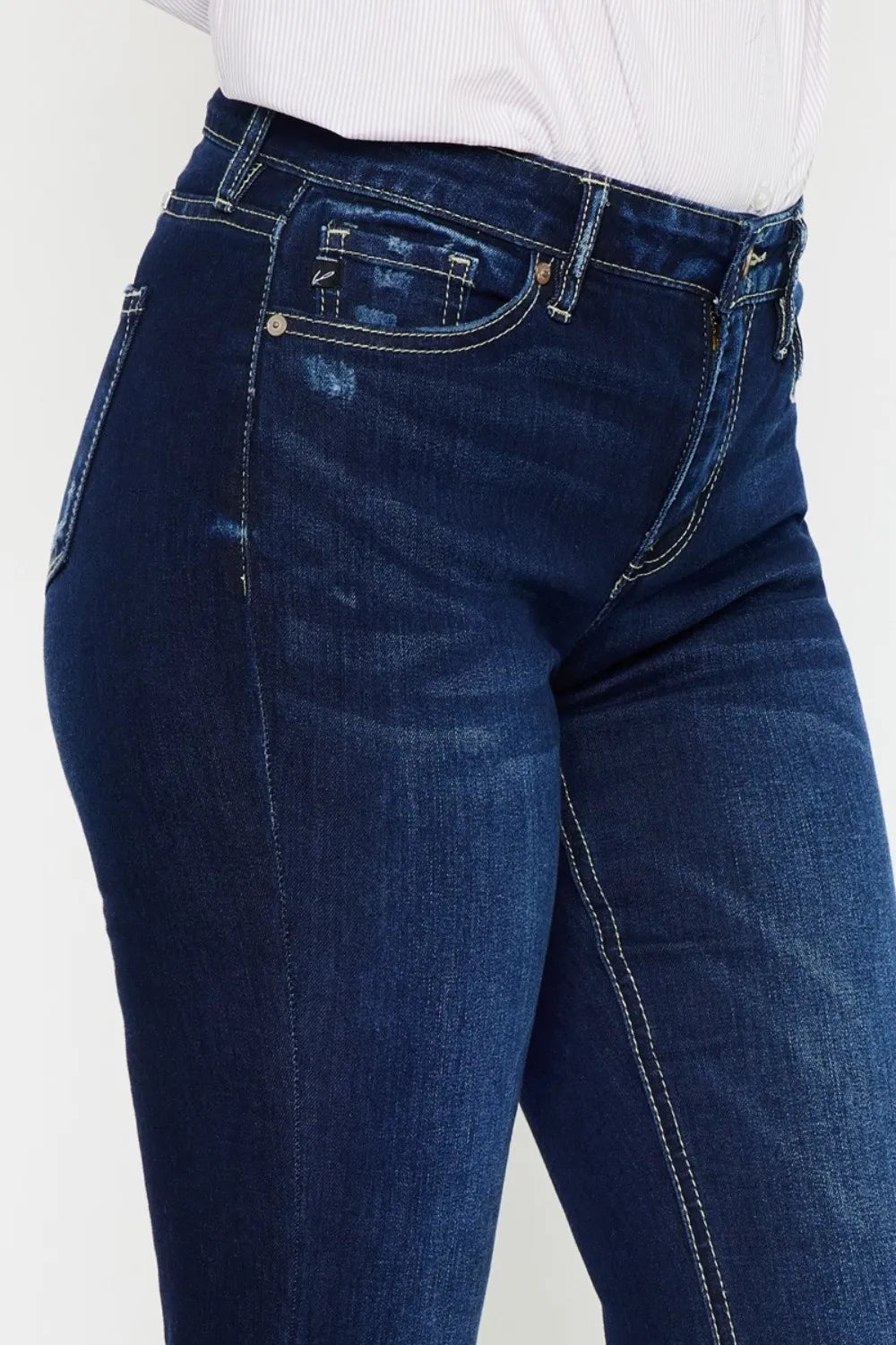 Kancan Mid Rise Slim Flare Jeans - Brittney MADE
