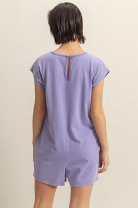 HYFVE Round Neck Cap Sleeve Relaxed Fit Breezy Romper - Brittney MADE