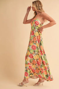 Aemi + Co Fruit Print Square Neck Maxi Cami Dress - Brittney MADE