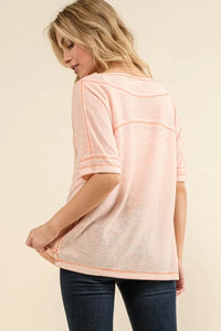 And The Why Vintage Slub Round Neck T-Shirt - Brittney MADE