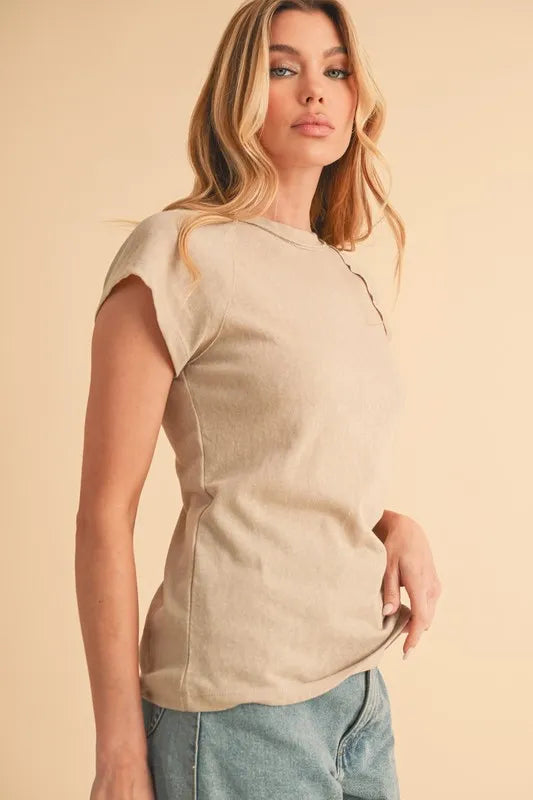 Aemi+Co Round Neck Short Sleeve T-Shirt - Brittney MADE