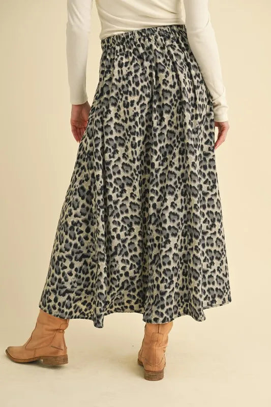 Aemi+Co Leopard Midi Skirt - Brittney MADE